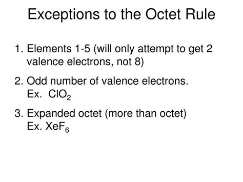 PPT - Exceptions to the Octet Rule PowerPoint Presentation, free ...