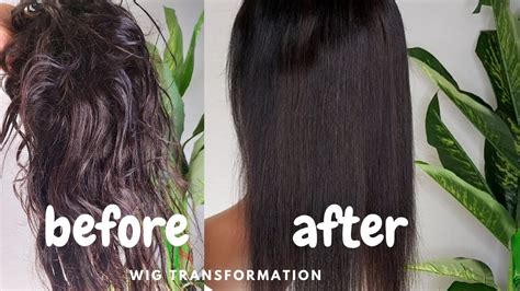 How To Revive Human Hair Wig With Fabric Softrener Wash Wig At Home Wig Transformation Youtube