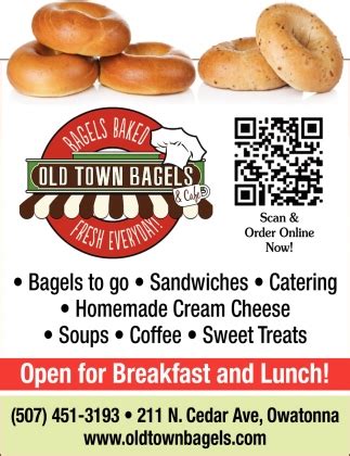 Bagels To Go Old Town Bagels Owatonna Mn