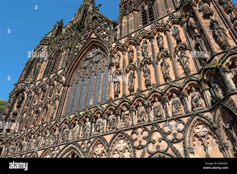 The West Front Of Lichfield Cathedral Lichfield Staffordshire