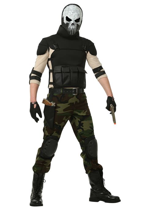 Adult Skull Military Man Costume