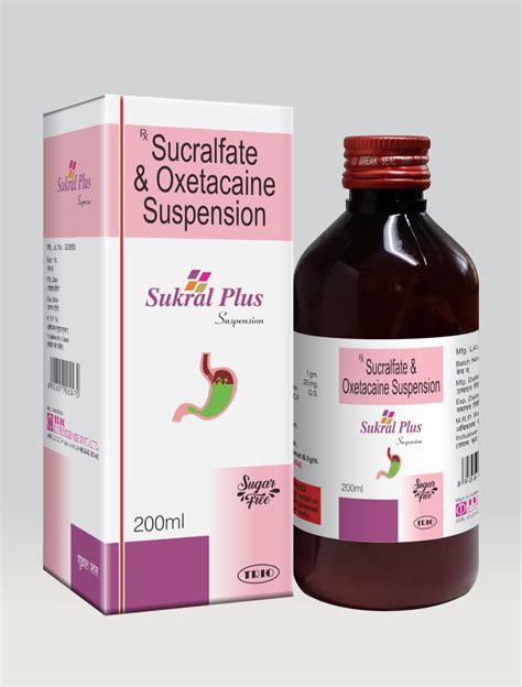 Sucralfate And Oxetacaine Suspension Sucral O Med Tu Ac Th