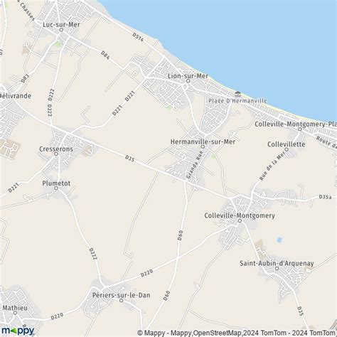 Plattegrond Hermanville Sur Mer Kaart Van Hermanville Sur Mer