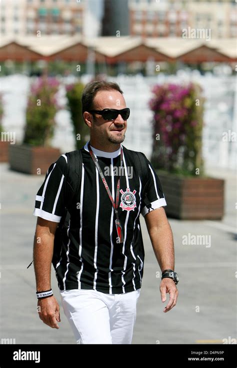 Brazilian Formula One Driver Rubens Barrichello Of Brawn Gp Walks