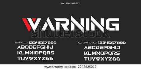 Warning Abstract Quality Font Alphabet Minimal Stock Vector Royalty Free 2242625017 Shutterstock