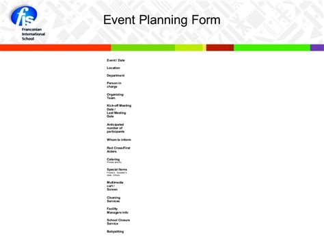 Event Planning in International Schools