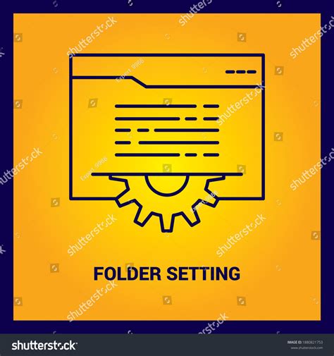 Folder Settingthin Line Pixel Perfect Icons Stock Vector Royalty Free