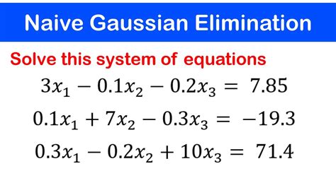 🟢01b Systems Of Linear Equations Using Naive Gaussian Elimination Example 2 Youtube