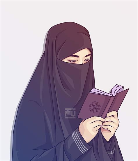 Wow Gambar Kartun Berhijab Cadar Kumpulan Kartun Hijab Cartoon