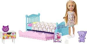 Barbie FXG83 Club Chelsea Puppe Schlafzimmer Spielset Puppen