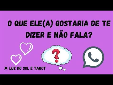 Pense Em Uma Pessoa O Que Ele A Gostaria Revelar A Voc O Tarot Do