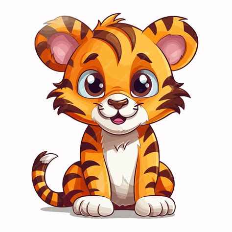 Premium Vector | Tiger cartoon vector illustration safari animal