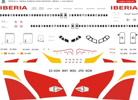 8aDecs Decals Catalogue IBERIA A320 NEO CEO