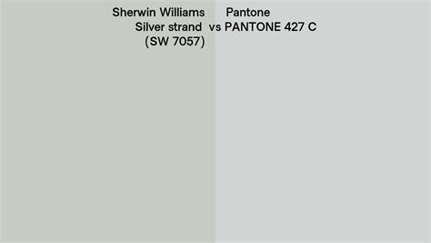 Sherwin Williams Silver Strand Sw 7057 Vs Pantone 427 C Side By Side Comparison