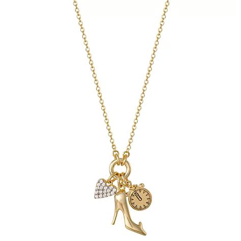 Disney Princess Cinderella 18k Gold Plated Charm Necklace