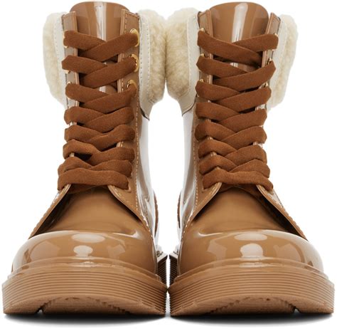 See By Chloé Tan Shearling Florrie Boots See By Chloe