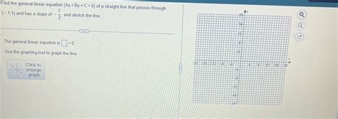 Solved Find The General Linear Equation Ax By C 0 ﻿of A