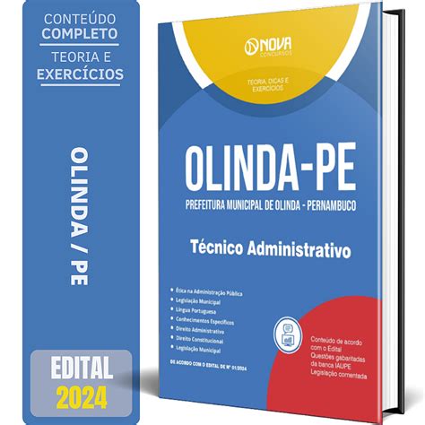 Apostila Prefeitura De Olinda Pe T Cnico Administrativo