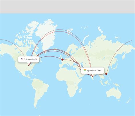 All Flight Routes From Chicago To Hyderabad ORD To HYD Flight Routes