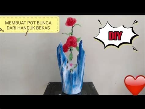 MEMBUAT POT BUNGA DARI HANDUK BEKAS DAN SEMEN DIY 1 YouTube