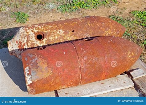 Old Rusted World War Ii Ammunition Shell Of Artillery Stock Photo