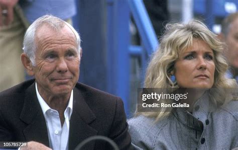 Johnny Carson and Wife during U.S. Tennis Open - September 12, 1987