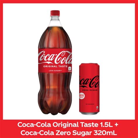 Coca Cola Original Taste 1 5L Coca Cola Zero Sugar 320mL Lazada PH