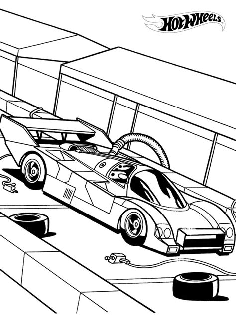 Hot Wheels Racetrack Oil Pumps For Sport Car Coloring Page Free Printable Coloring Pages