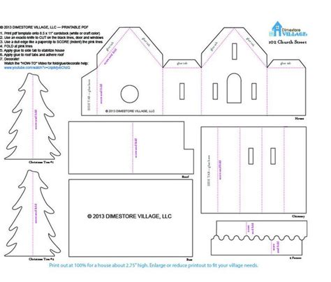 DimeStore Village Printable And Resizable Pdfs Set Of 4 Templates