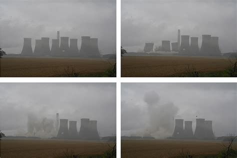 Watch Four Huge Cooling Towers At Eggborough Power Station Are