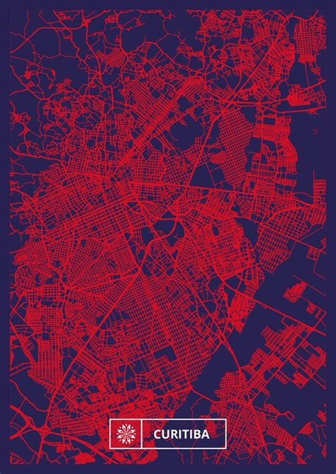 Mapa De Curitiba Poster