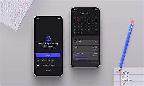 Bill Reminder Mobile App Figma