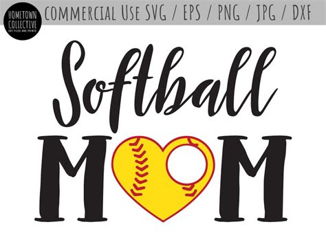 Softball Svg Softball Mom Svg Mom Svg Mom Life Svg Sports Etsy