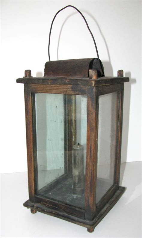 Early Barn Lantern With Images Wooden Lanterns Rustic Wood