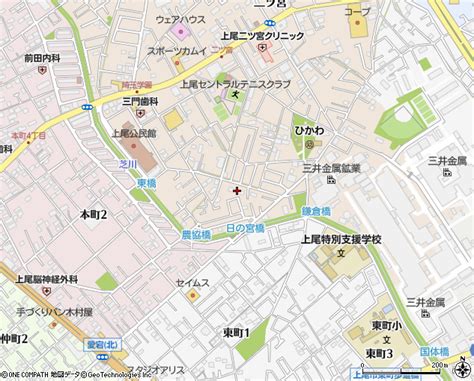 埼玉県上尾二ツ宮前教職員住宅（上尾市寮・社宅）の住所・地図｜マピオン電話帳