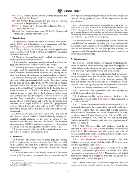 ASTM D2513 07be1 Standard Specification For Thermoplastic Gas