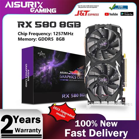 Aisurix Graphics Card Rx Gb Gddr Bit Sp Computer Gpu Video