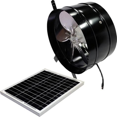 Active Ventilation 365 Cfm Black Powder Coated 5 Watt Solar Powered Roof Mounted Exhaust Attic