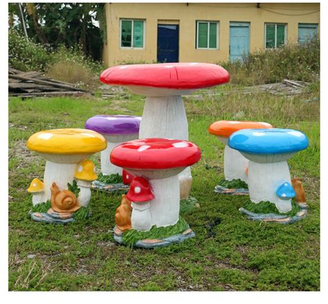 Fariy Tale Mushroom Furniture And Kids Tea Party Mushroom Table Set