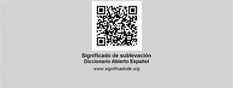 SUBLEVACIÓN Diccionario Abierto de Español