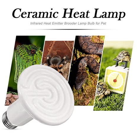 Omaykey W Pack Ceramic Heat Lamp Infrared Reptile Heat Emitter