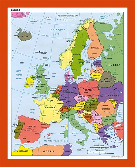 Political map of Europe - 1995 | Maps of Europe | GIF map | Maps of the