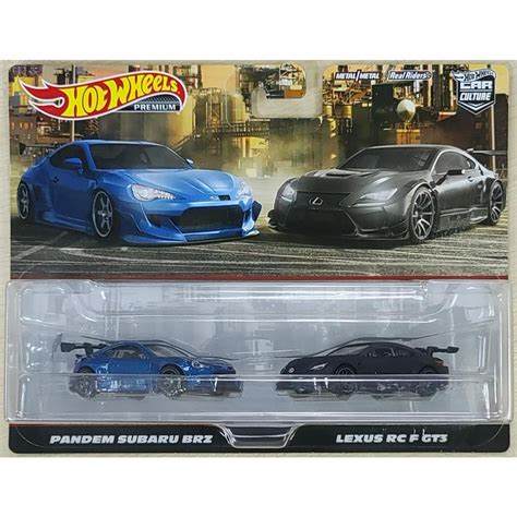 Hot Wheels Premium Car Culture 2 Pack Race Cars HW Twin Pandem Subaru BRZ Lexus RC F GT3