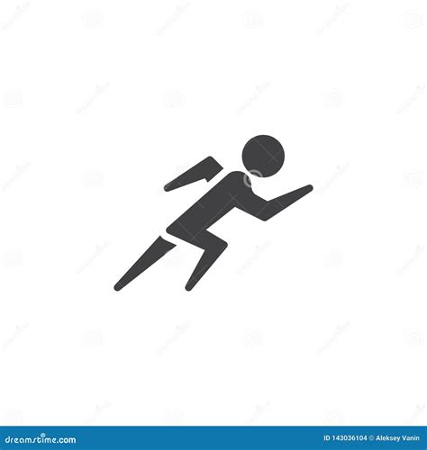 Run Sprint Sport Vector Icon Stock Vector Illustration Of Competition