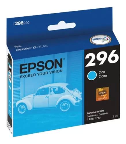 Cartucho Epson 296 Cyan 250 Páginas Envío gratis