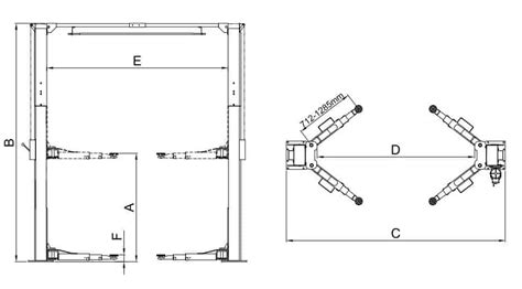 Extra Wide 2 Post Hoist 4 Ton CL4000CXW Classic Lift Australia