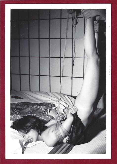 vintage orig nude photoperky breasts tied  asian japanese