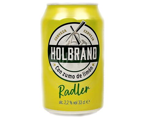 HOLBRAND RADLER Cerveza radler con zumo de limón Lata 33 cl