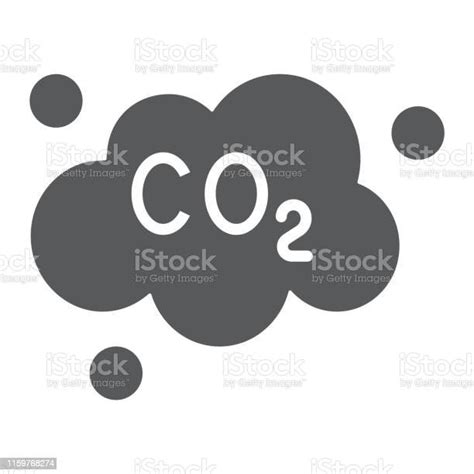 Pollution Co2 Glyph Icon Ecology And Dioxide Co2 Emissions Cloud Sign Vector Graphics A Solid