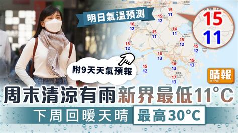 天文台︳周末清涼有雨新界最低11°c 下周回暖天晴最高30°c 晴報 家庭 熱話 D220401